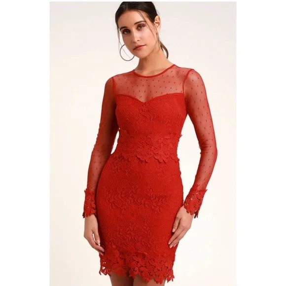 Lulus | Dresses | Lulus Lacey Lane Red Lace Long Sleeve Dress | Poshmark Lulus | Dresses | Lulus Lacey Lane Red Lace Long Sleeve Dress | Poshmark